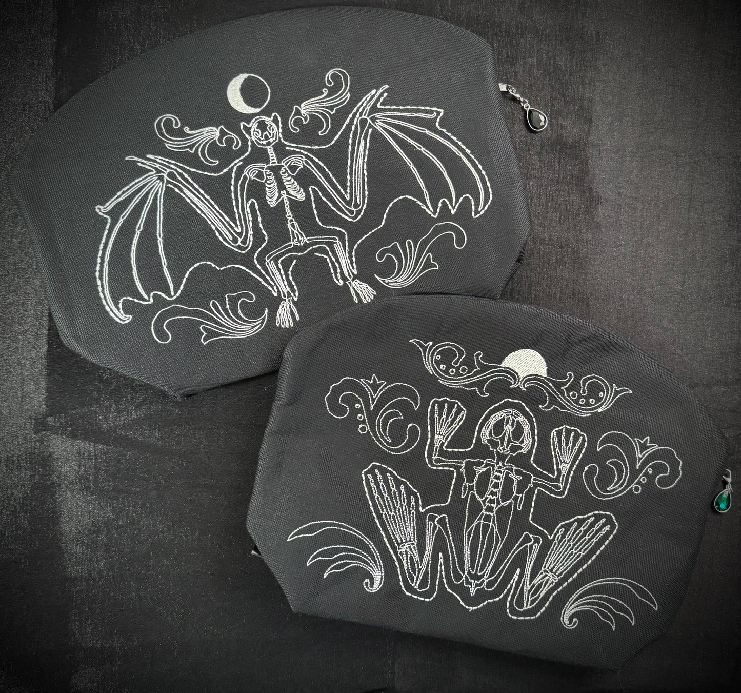 Skeleton Bat Makeup Bag