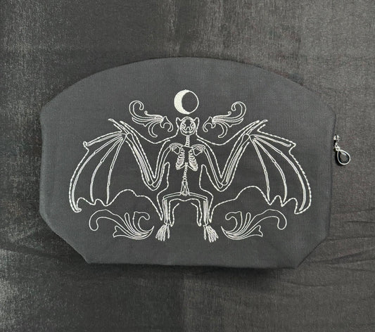 Skeleton Bat Makeup Bag