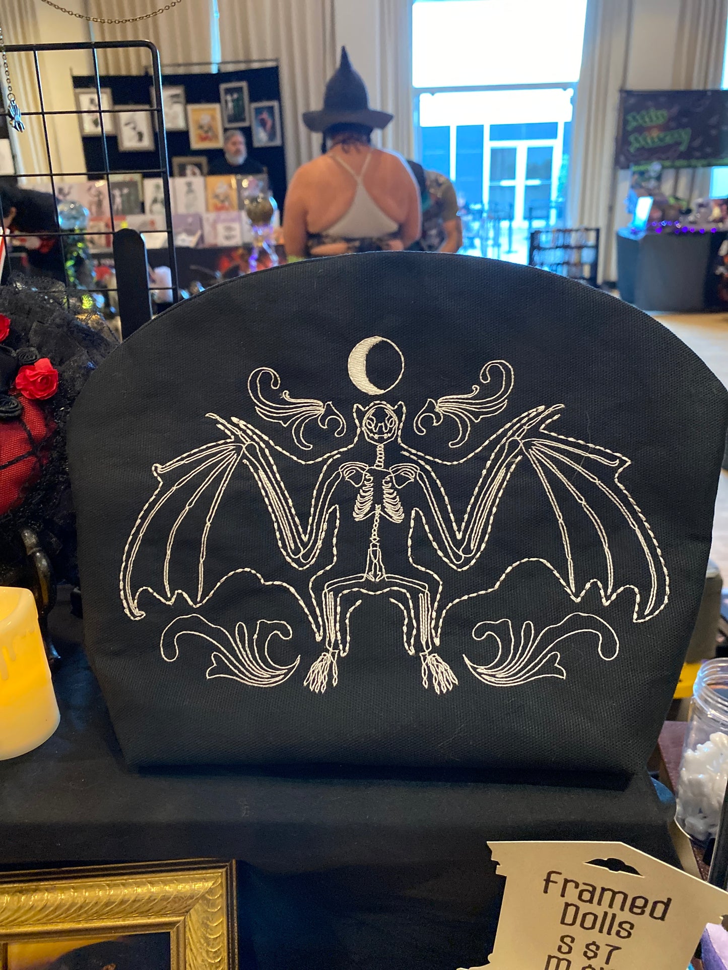 Skeleton Bat Makeup Bag